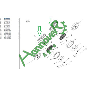 Кронштейн, натискуючий колесо в зборі Kverneland AC805054 (АС805054)